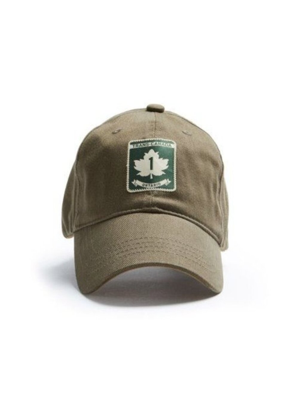 Trans-Canada Highway Ontario Maple Leaf Hat Red Canoe Adjustable Khaki Green NWT